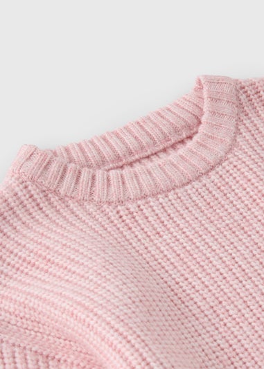 Girls Pink Knitted Jumper (1-7yrs)