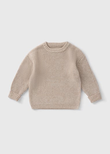 Girls Oatmeal Knitted Jumper (1-7yrs)