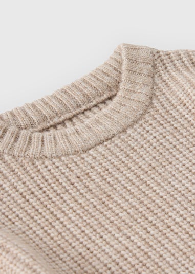 Girls Oatmeal Knitted Jumper (1-7yrs)