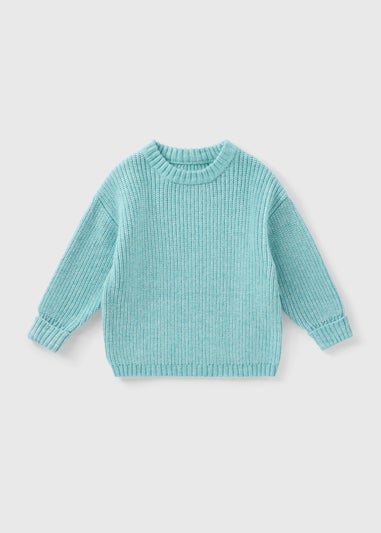 Girls Blue Knitted Jumper (1-7yrs)