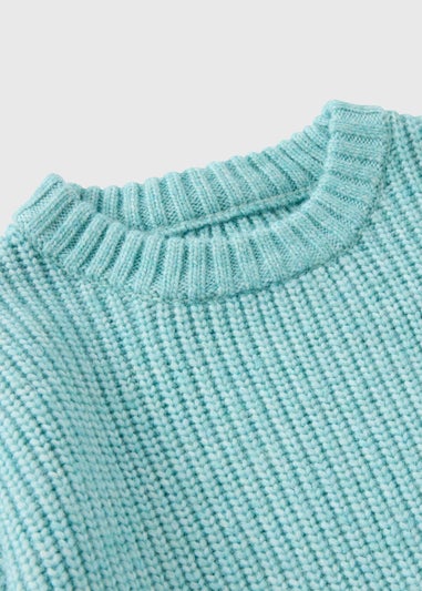 Girls Blue Knitted Jumper (1-7yrs)