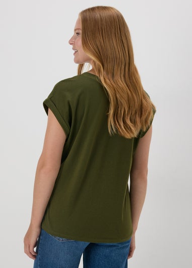 Khaki Plain T-Shirt