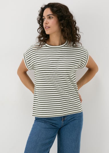 Green Stripe Relaxed Fit T-Shirt