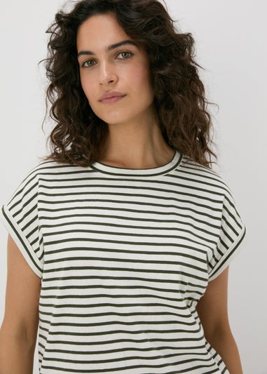 Green Stripe Relaxed Fit T-Shirt