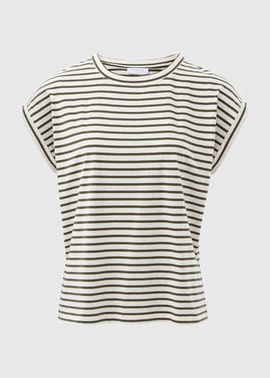 Green Stripe Relaxed Fit T-Shirt