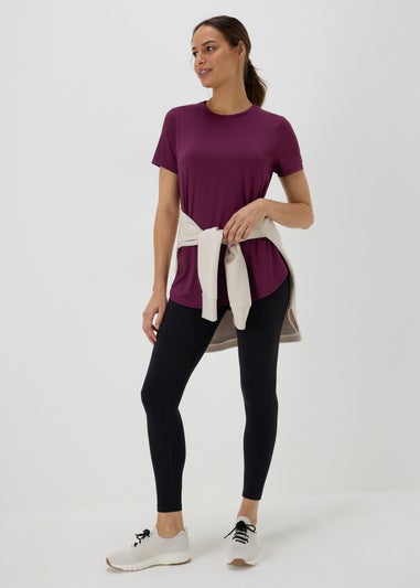 Souluxe Burgundy Longline T-Shirt