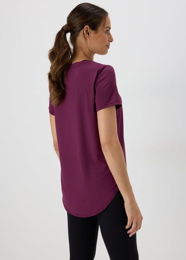 Souluxe Burgundy Longline T-Shirt