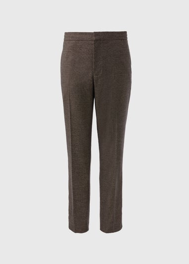 Taylor & Wright Heritage Brown Elasticated Slim Fit Trousers