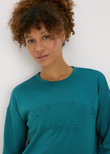 Souluxe Teal Slogan Sweatshirt