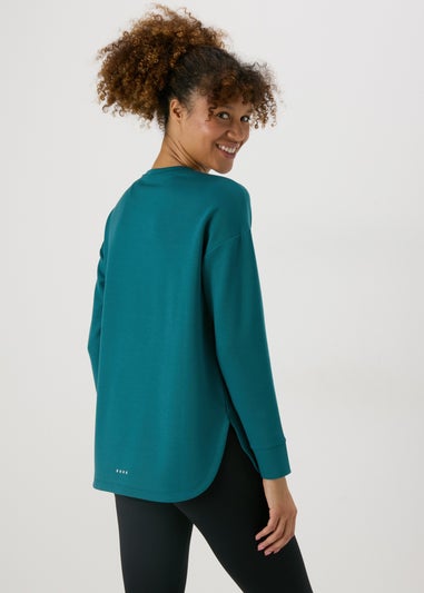 Souluxe Teal Slogan Sweatshirt