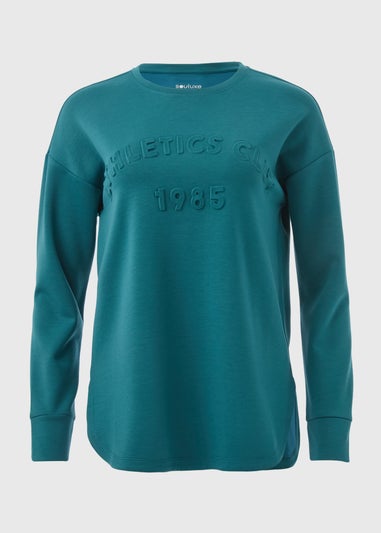 Souluxe Teal Slogan Sweatshirt