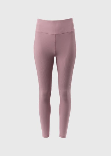 Souluxe Lilac Ribbed Sports Leggings