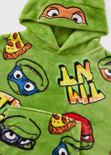 Ninja Turtles Boys Green Snuggle Hoodie (3-13yrs)