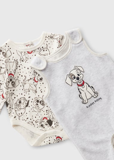 Disney Baby Cream Dalmatians Dungaree & Bodysuit Set (Newborn-18mths)