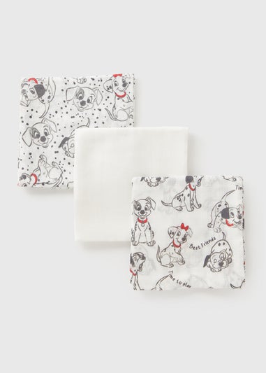 Disney 2 Pack Baby Cream Dalmatians Muslin Cloths