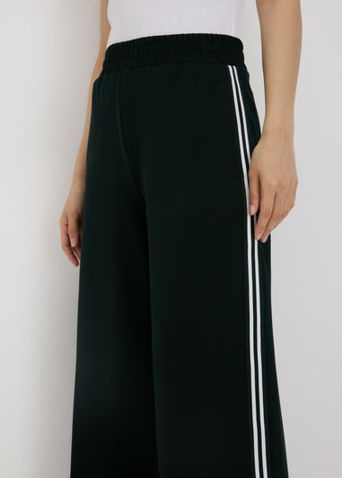 Black Side Stripe Wide Leg Trousers