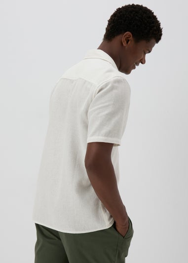 Ecru Textured Cloth Shirt