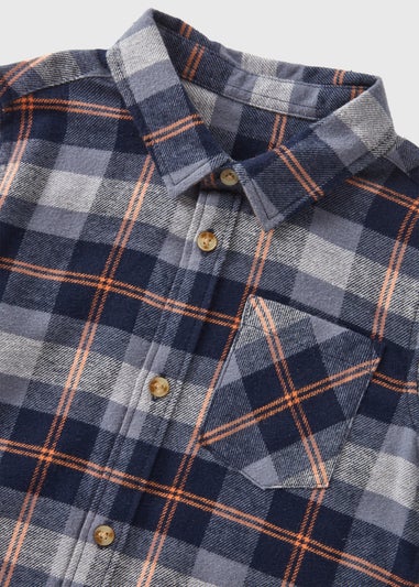 Boys Navy Checked Shirt (1-7yrs)