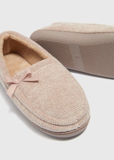 Oatmeal Textured Slippers