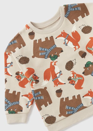 Boys Stone Animal Sweatshirt & Jogging Bottoms Set (1-7yrs)