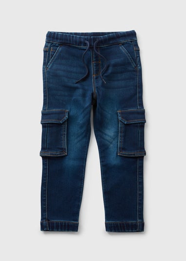 Boys Blue Denim Cargo Trousers (1-7yrs)