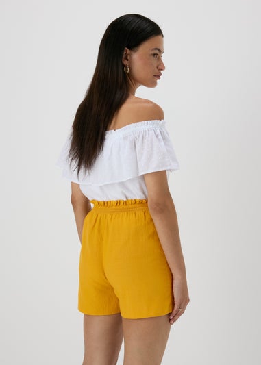 Yellow Pocket Front Shorts