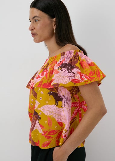 Multicolour Floral Bardot Top