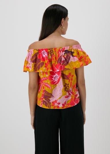 Multicolour Floral Bardot Top