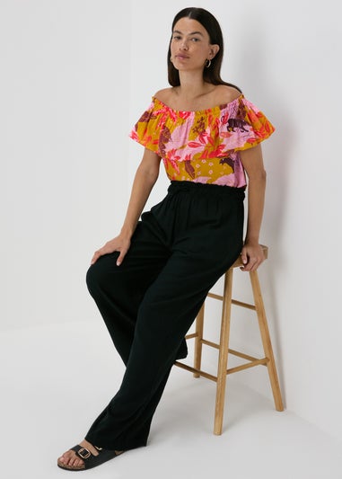 Multicolour Floral Bardot Top