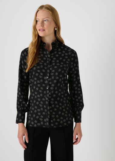 Black Link Print Shirt