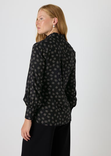 Black Link Print Shirt