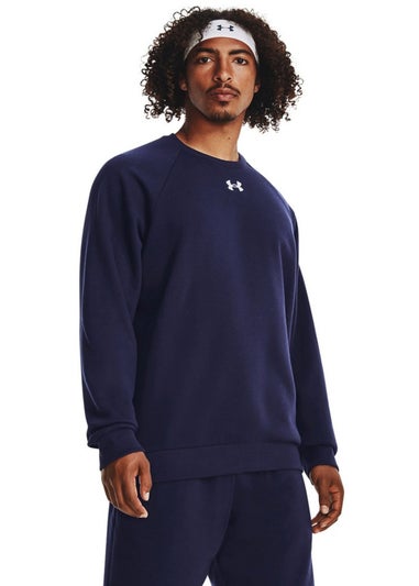 Under Armour Navy Rival Fleece Crew Neck Sweatshirt