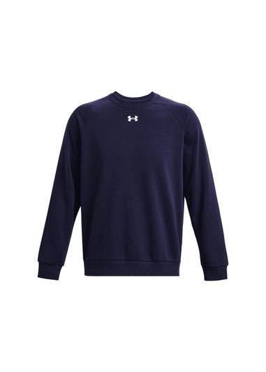 Under Armour Navy Rival Fleece Crew Neck Sweatshirt