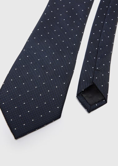 Taylor & Wright Navy Polka Dot Tie