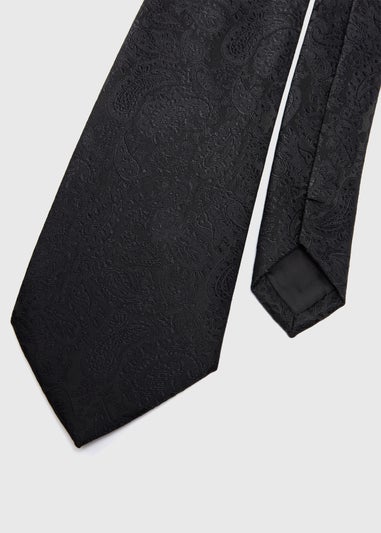 Taylor & Wright Black Paisley Tie