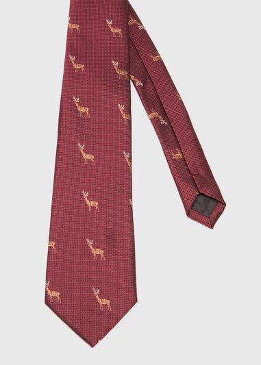 Taylor & Wright Red Novelty Reindeer Tie