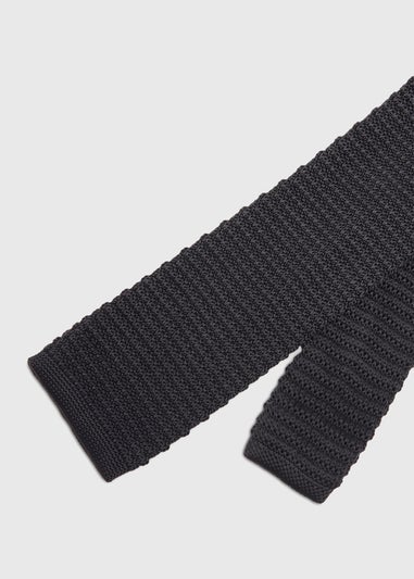 Taylor & Wright Black Knitted Tie