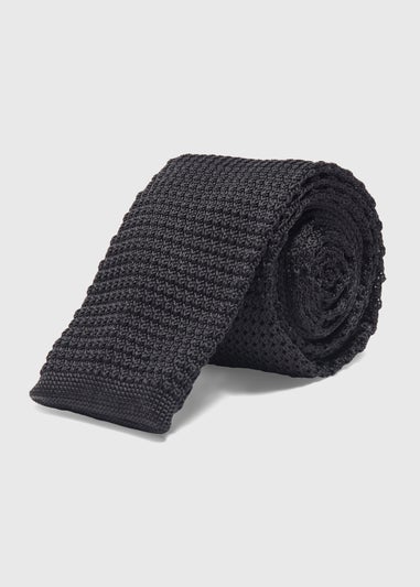 Taylor & Wright Black Knitted Tie