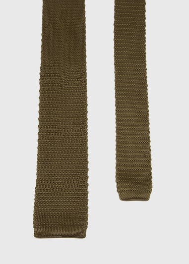 Taylor & Wright Olive Knitted Tie