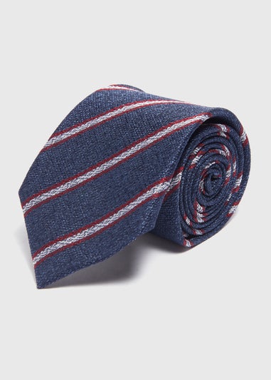 Taylor & Wright Navy Striped Tie