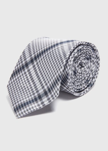 Taylor & Wright Grey Check Tie