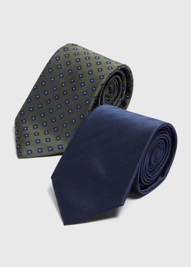 2 Pack Taylor & Wright Multicolour Geometric Ties