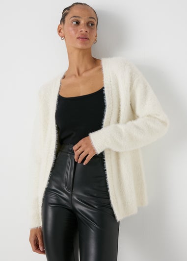 Cream Fluffy Cardigan