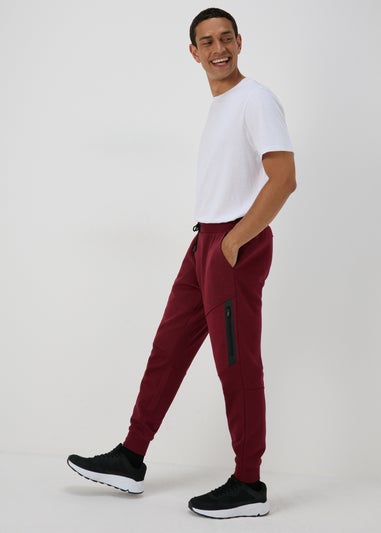 Souluxe Burgundy Panel Joggers