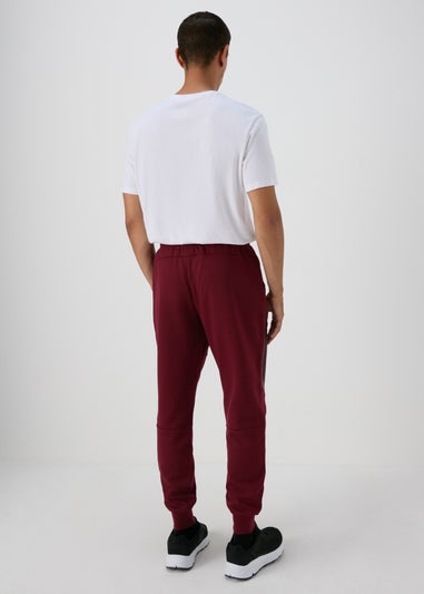 Souluxe Marl Burgundy Panel Joggers