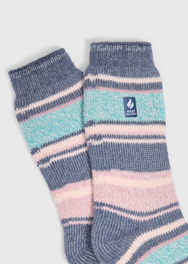 Heat Holders Grey Stripe Thermal Socks