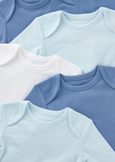 5 Pack Baby Blue Bodysuits (Newborn- 23mths)