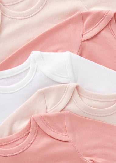 5 Pack Baby Pink Long Sleeve Bodysuits (Newborn-23mths)