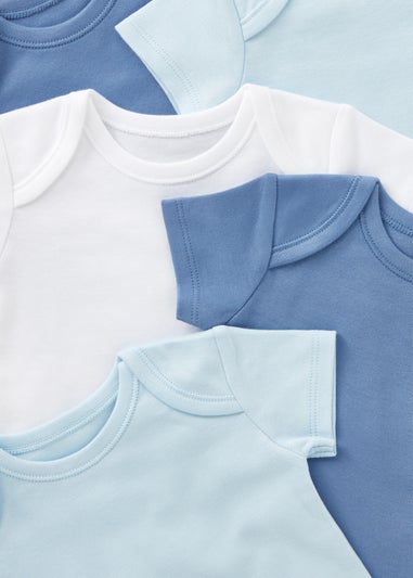 5 Pack Baby Blue Bodysuits (Newborn-23mths)