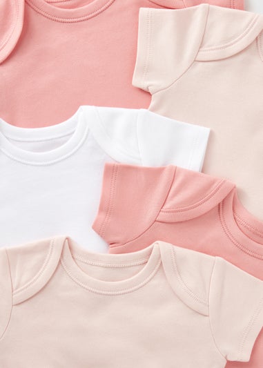 5 Pack Baby Pink Bodysuits (Newborn-23mths)